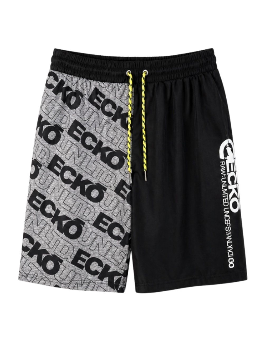 4/$20➡️ Ecko Unlimited Black & Gray Logo Swim Shorts – Size Medium EUC